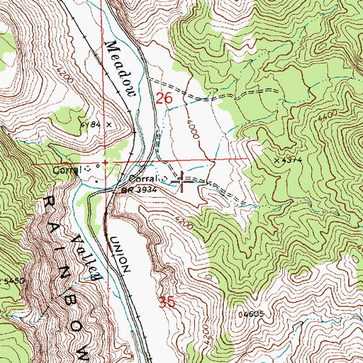 Topographic Map of Kaolin Canyon, NV
