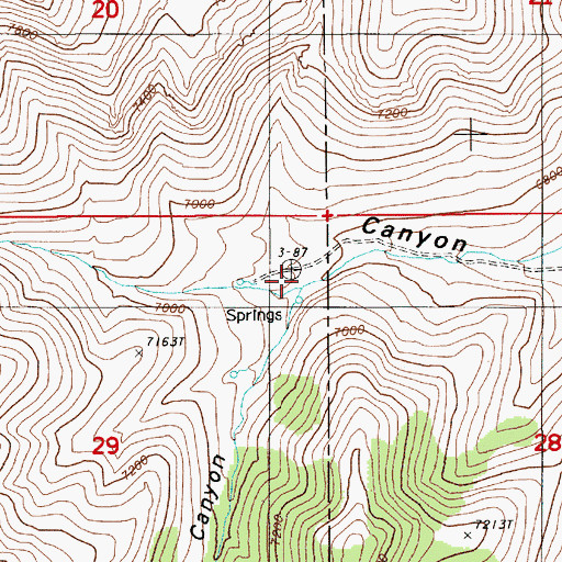 Topographic Map of Indian Ranch (historical), NV