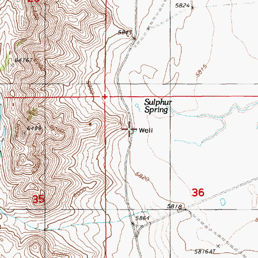 Topographic Map of Sulpher Springs Ranch (historical), NV