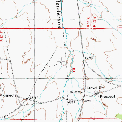 Topographic Map of Oak (historical), NV