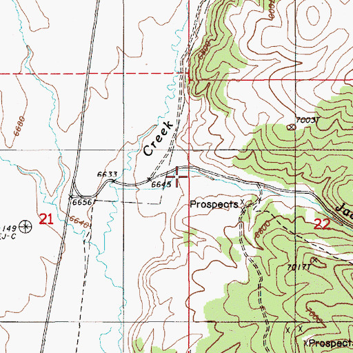 Topographic Map of Jackass Canyon, NV