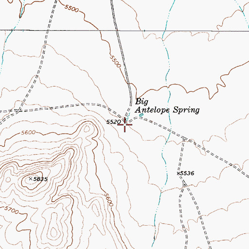 Topographic Map of Antelope Station (historical), NV