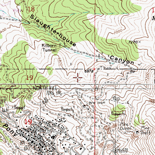 Topographic Map of Sherman Hoisting Work (historical), NV