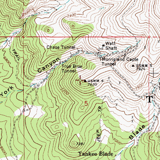 Topographic Map of Peak Number 4, NV