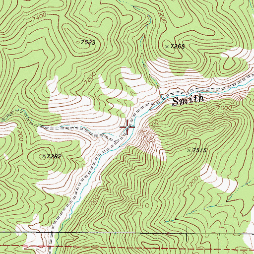 Topographic Map of North Fork Smith Creek, NV