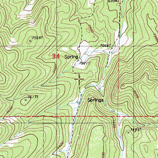 Topographic Map of Liberty Springs, NV