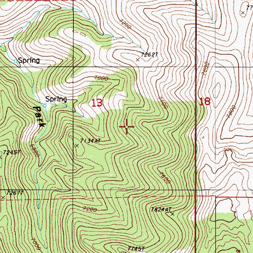 Topographic Map of Allen Spring, NV