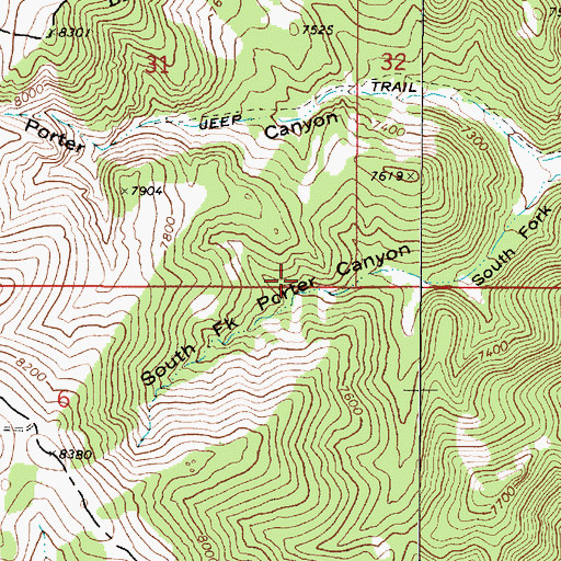 Topographic Map of Snell Spring, NV
