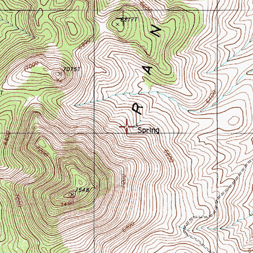 Topographic Map of Rocky Mountain Spring, NV