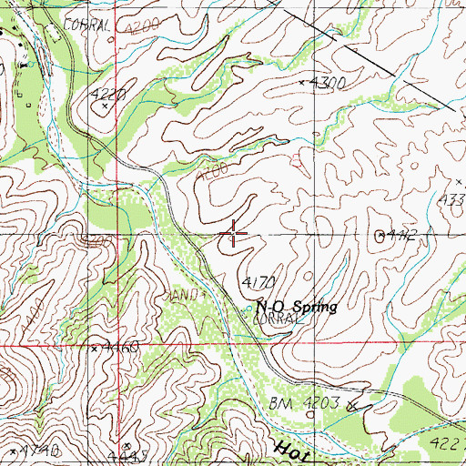 Topographic Map of N-O Spring, AZ