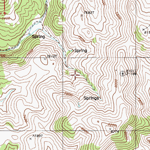 Topographic Map of East Cottonwood Springs, NV