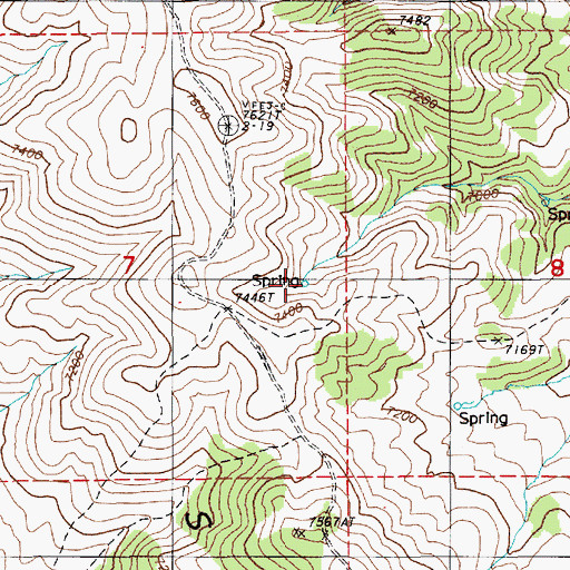Topographic Map of Pat Canyon Spring, NV