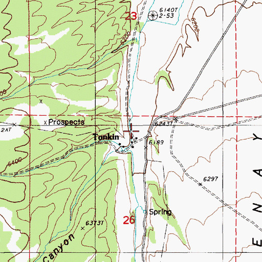 Topographic Map of Tonkin, NV