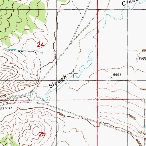 Topographic Map of Swallow Canyon, NV