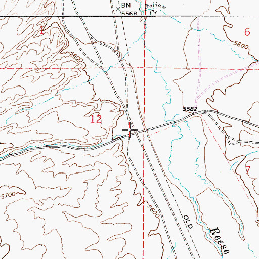 Topographic Map of Wiggins (historical), NV