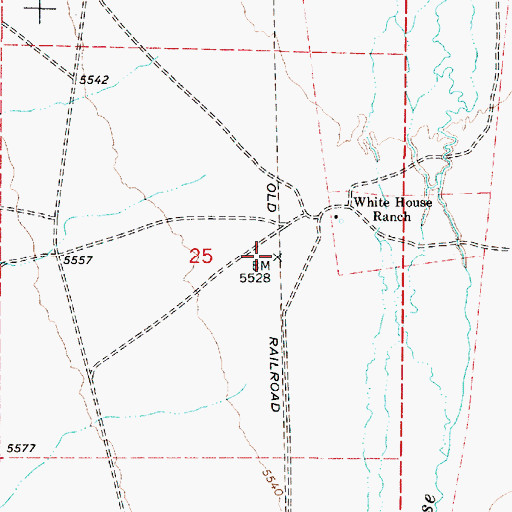 Topographic Map of Catons (historical), NV