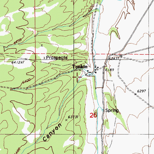 Topographic Map of Damele Ranch, NV