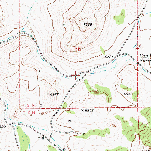 Topographic Map of Ben Hur Ranch, NV