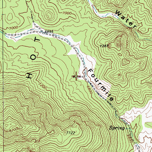 Topographic Map of Fourmile Canyon Kilns, NV
