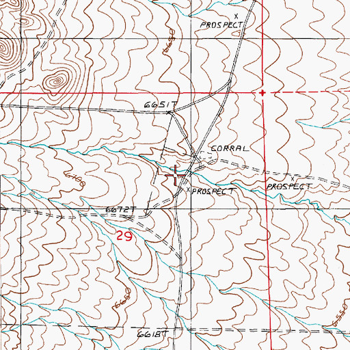 Topographic Map of Cerruti Ranch, NV