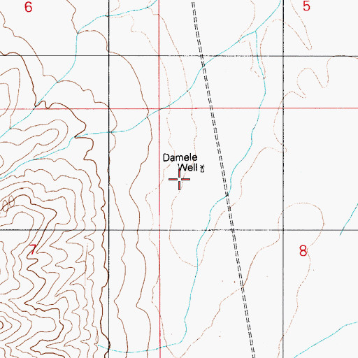 Topographic Map of Damele Well, NV