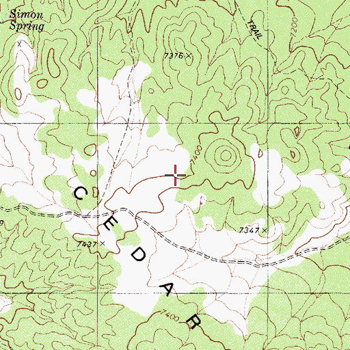 Topographic Map of Storey Spring, NV