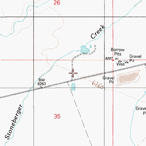 Topographic Map of Gravel Pit Well, NV