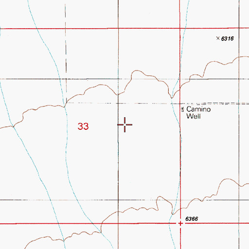 Topographic Map of Camino Well, NV