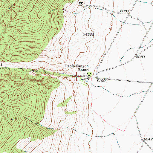 Topographic Map of Pablo, NV