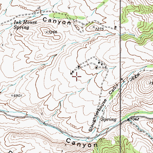 Topographic Map of Shoshone (historical), NV