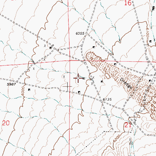 Topographic Map of Manhattan Placer, NV