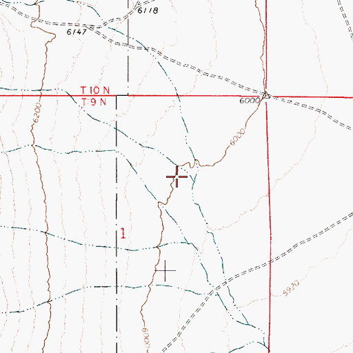 Topographic Map of Wall Creek, NV