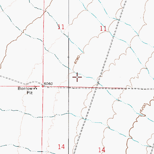 Topographic Map of Mariposa Creek, NV