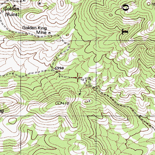 Topographic Map of Golden Summit, NV