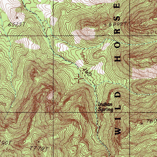 Topographic Map of Indian Springs (historical), NV