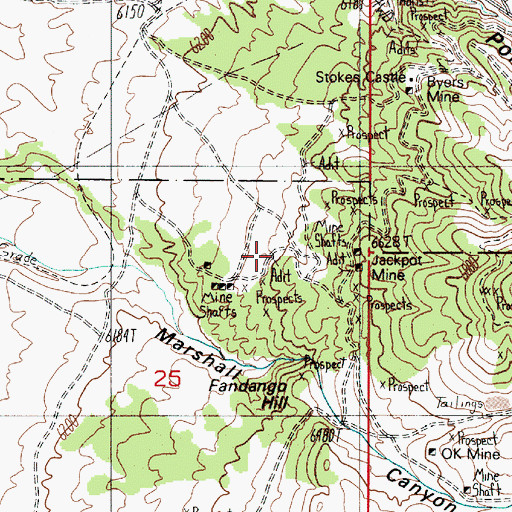 Topographic Map of Cummings Tunnel, NV