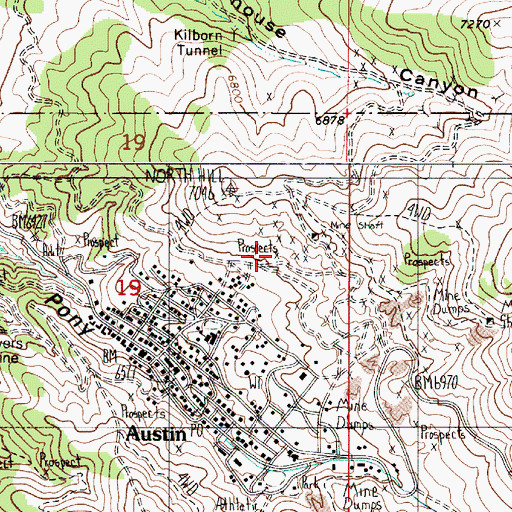 Topographic Map of Belle Wilder Incline, NV