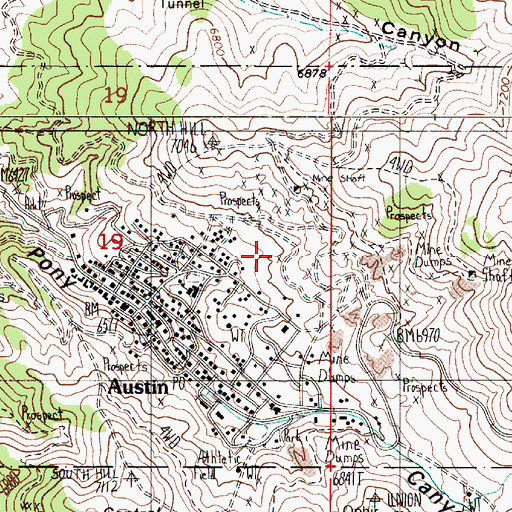Topographic Map of London Incline, NV