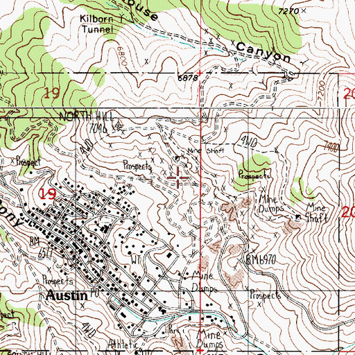 Topographic Map of First North Lateral, NV