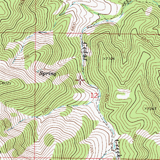 Topographic Map of Cedar Springs Number Four, NV