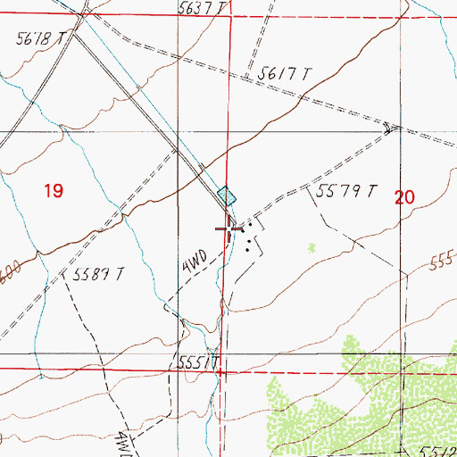 Topographic Map of Triple T Ranch, NV
