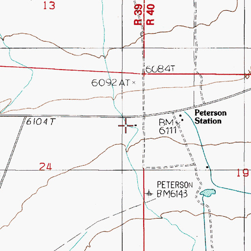 Topographic Map of Peterson Maintenance Station, NV