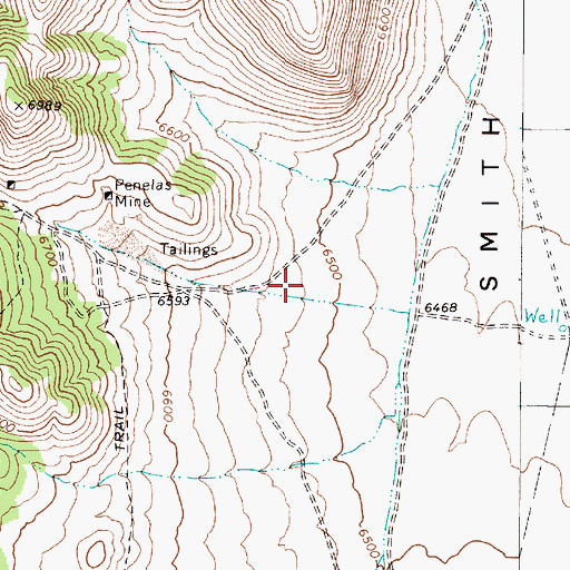 Topographic Map of Penelas (historical), NV