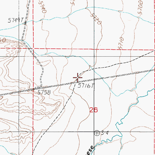 Topographic Map of White House, NV