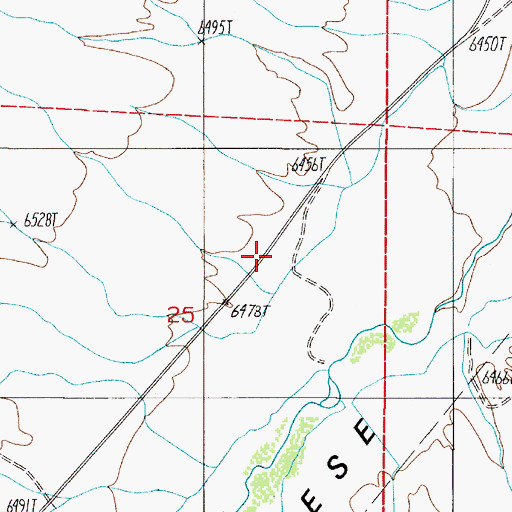 Topographic Map of Barrett (historical), NV