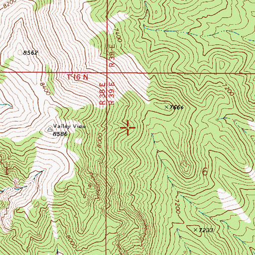 Topographic Map of Indian Peak, NV