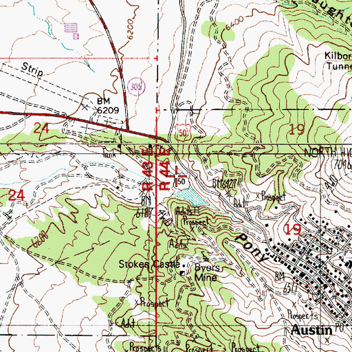 Topographic Map of Clifton (historical), NV