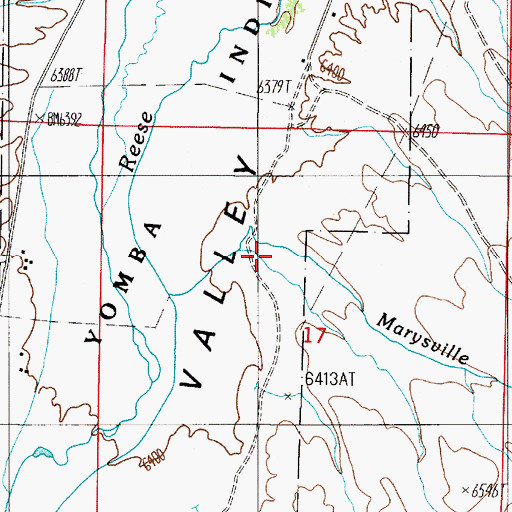 Topographic Map of Marysville (historical), NV