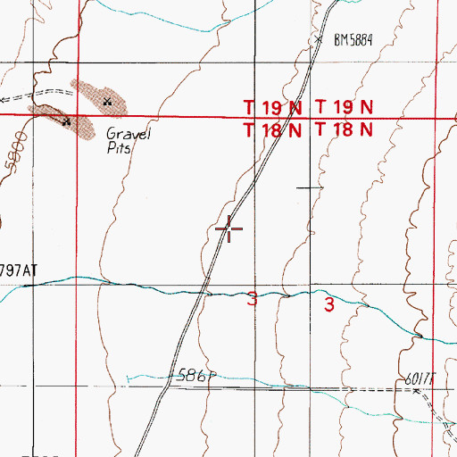 Topographic Map of Canon City, NV