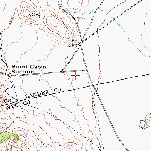 Topographic Map of Burnt Cabin (historical), NV